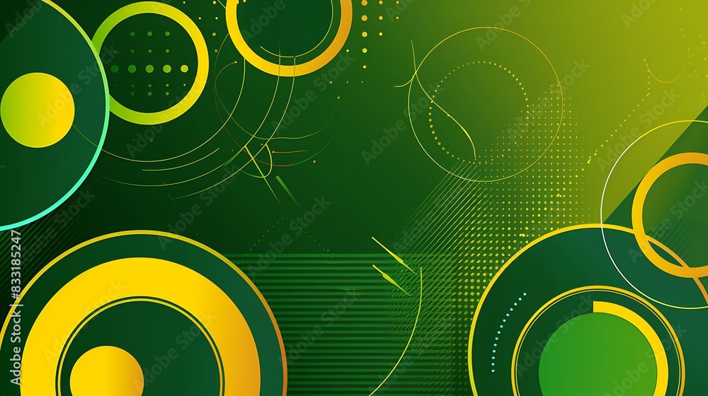 Obraz premium abstract green modern geometric background