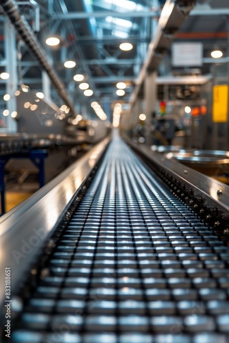  An automated conveyor belt system snakes 