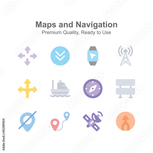 Take a look at amazing maps and navigation icons, ready to use