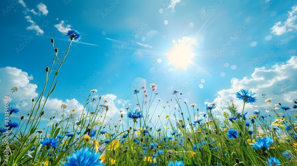 fields cornflowers fields cornflowers