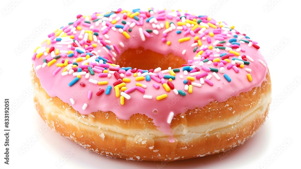 donut with sprinkles isolated on white background donut with sprinkles isolated on white background