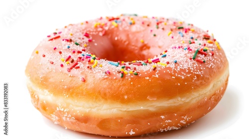 donut with sprinkles isolated on white background