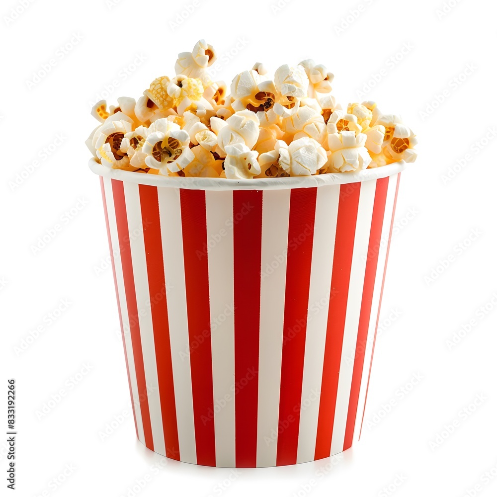 bucket of popcorn isolated on a white background bucket of popcorn isolated on a white background