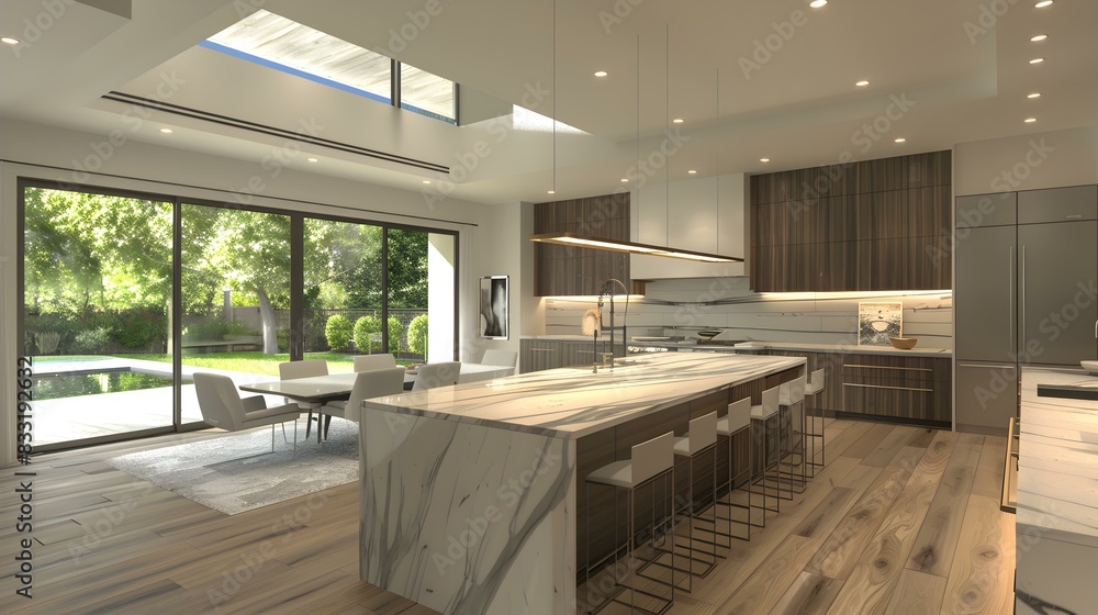 Fototapeta premium kitchen modern an open 