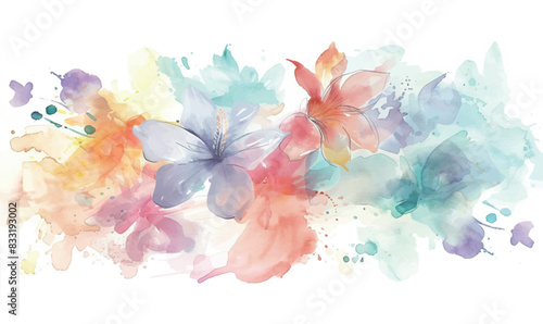 watercolor flowers background, cute, pastel colors, elegance,  for design