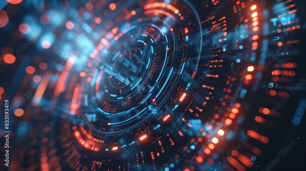 HUD futuristic interface with global technology Complexity graphs analytical diagrams in technology background Bright neon dark HUD futuristic interface with global technology Complexity graphs analytical diagrams in technology background Bright neon dark