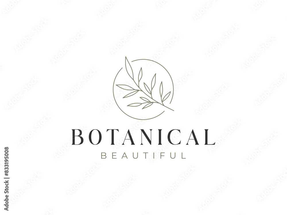minimalist botanical logo vector illustration. beautiful floral logo template minimalist botanical logo vector illustration. beautiful floral logo template