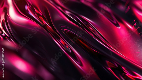 Burgundy abstract liquid metal as wallpaper background illustration	
