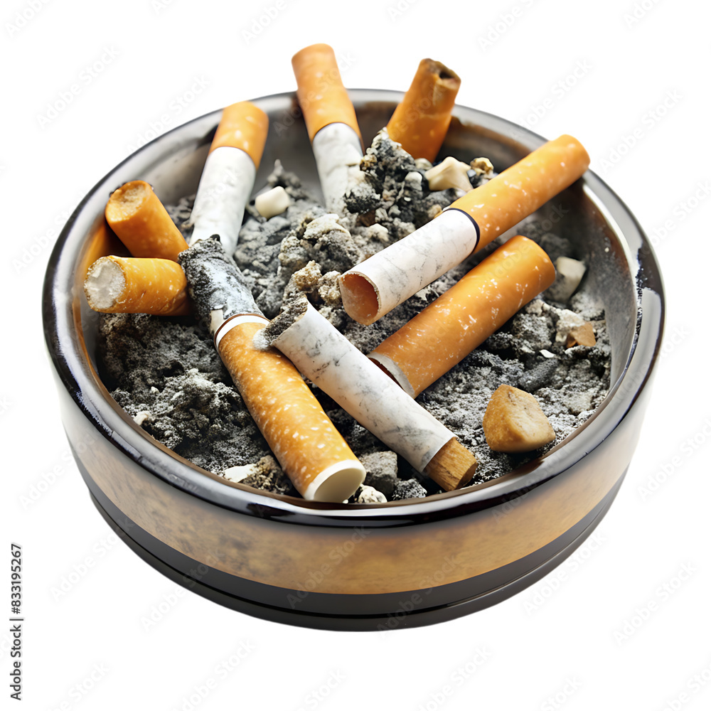 Ashtray with cigarettes Ashtray with cigarettes