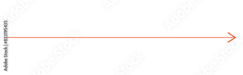 Straight long double vector arrow. Horizontal long straight arrow with two left and right pointers. Black width symbol isolated on white background