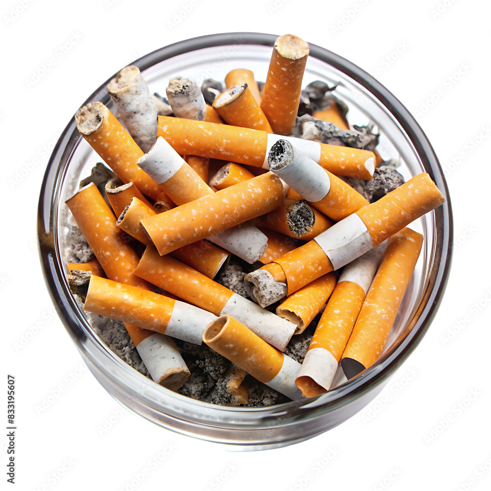 Ashtray with cigarettes Ashtray with cigarettes