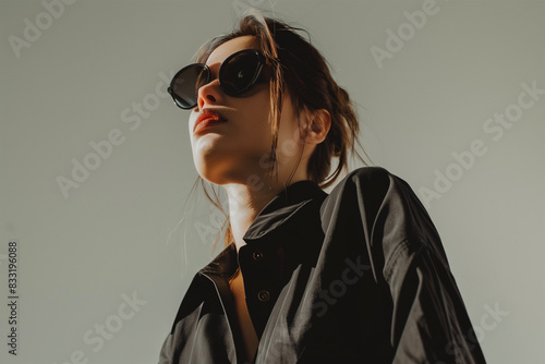 high fashion model posing isolated