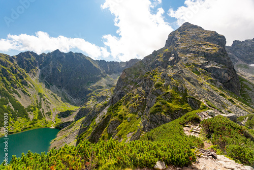 Fototapeta Naklejka Na Ścianę i Meble -  Tatra mountain, Poland. Czarny Staw Gąsienicowy lake	and Koscielec peak