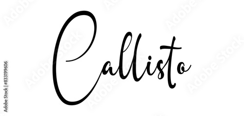 Callisto - black color - name written - ideal for websites, presentations, greetings, banners, cards, t-shirt, sweatshirt, prints, cricut, silhouette, sublimation, tag