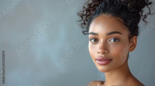 beautiful young woman with radiant, healthy skin