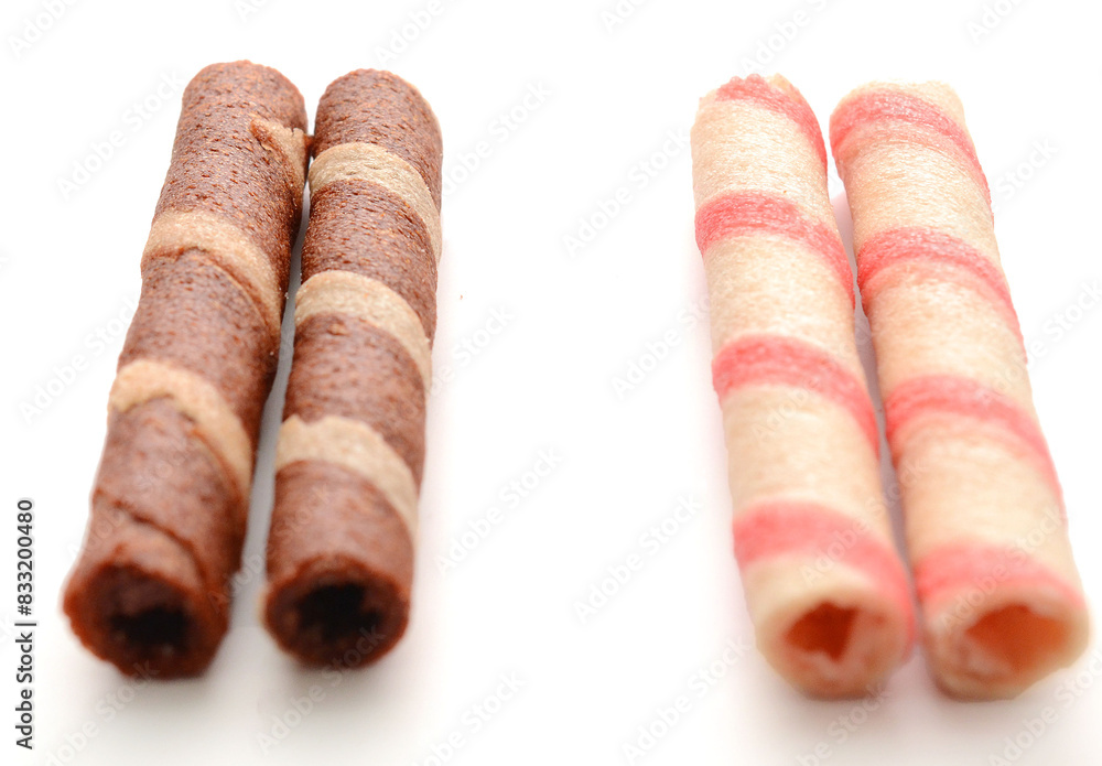 Tasty cinnamon rolls isolated on white, set Tasty cinnamon rolls isolated on white, set