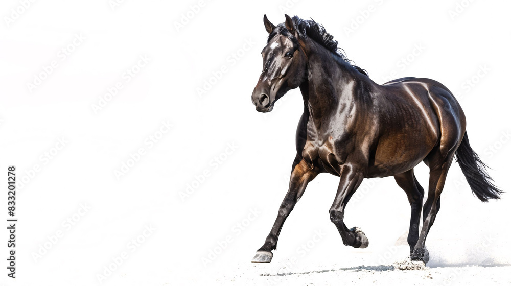 Fototapeta premium Horse on white background, isolated