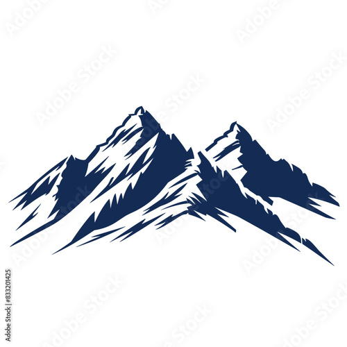 A silhouette of a mountain range