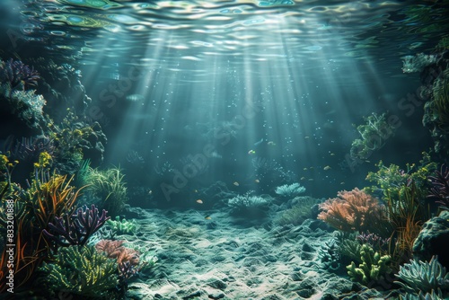beautiful Coral Reef underwater with fish  underwater travel   underwater world