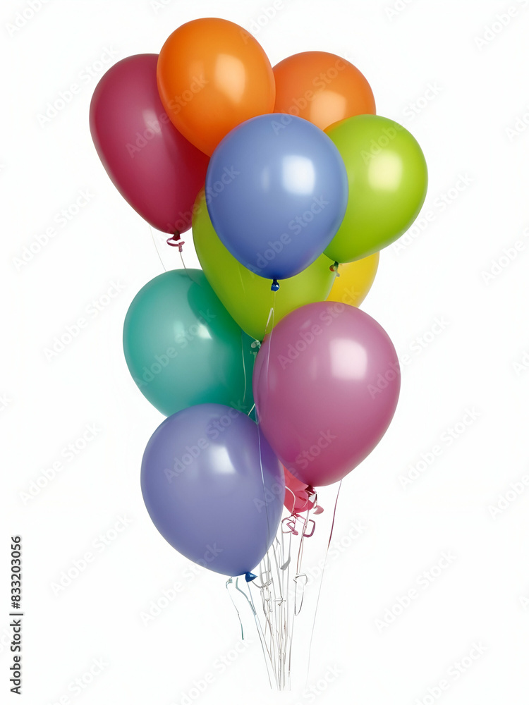 balloons on white background, colorful balloons balloons on white background, colorful balloons