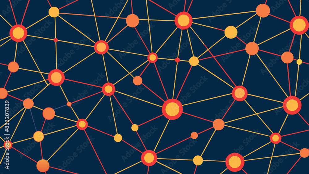 Lines and dots randomly placed and connected vector illustration. Network concept Lines and dots randomly placed and connected vector illustration. Network concept