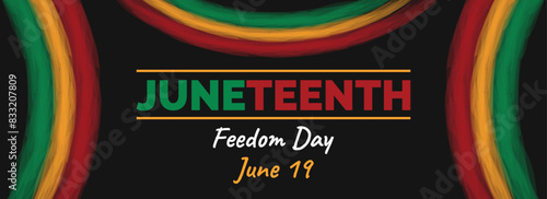 Juneteenth Freedom Day june 19 celebration banner design