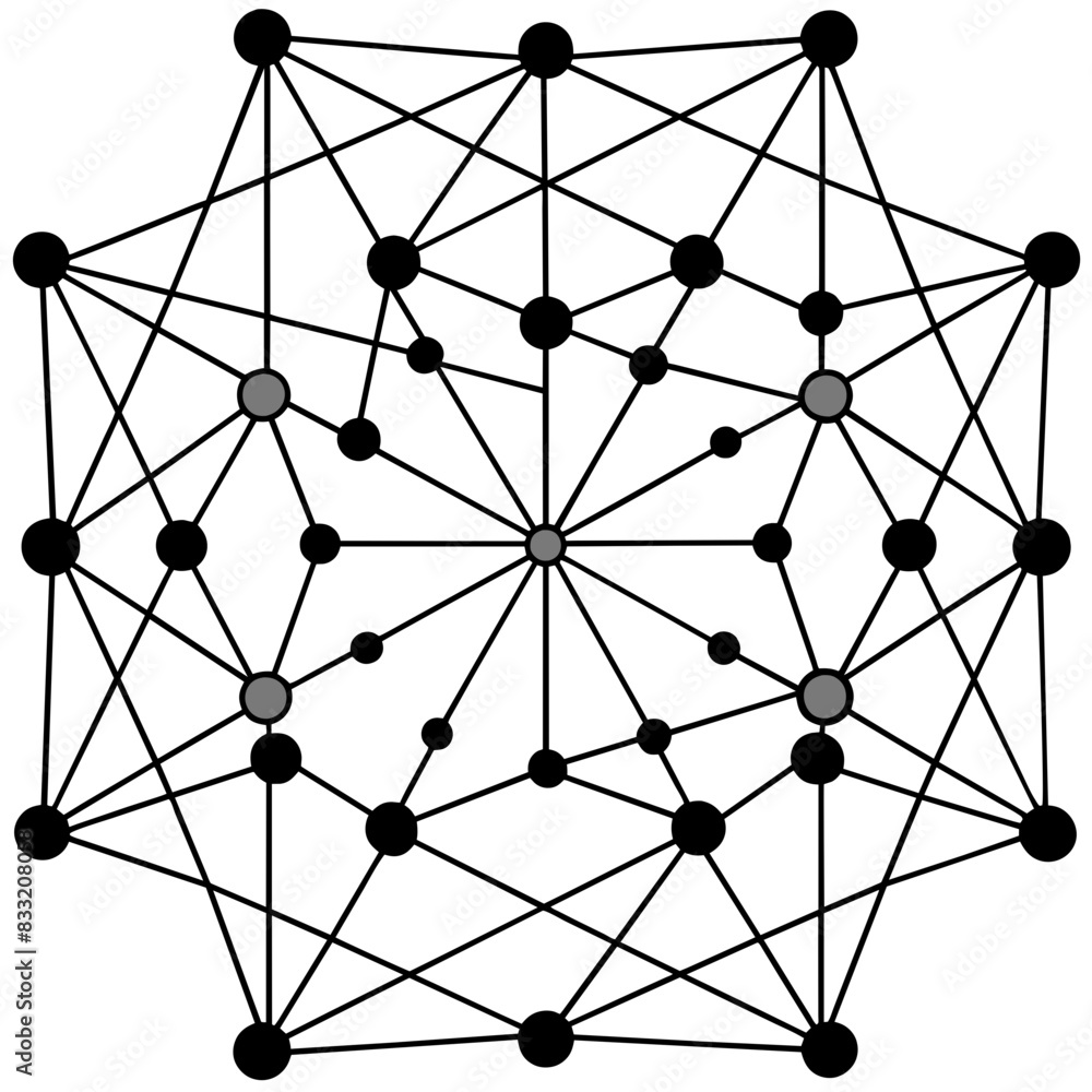Lines and dots randomly placed and connected vector illustration. Network concept Lines and dots randomly placed and connected vector illustration. Network concept