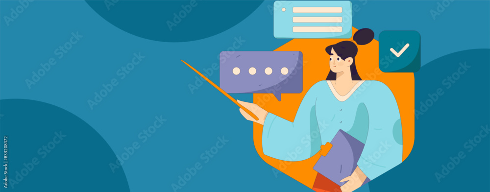 Flat vector illustration of business people operating work scene
Flat vector illustration of business people operating work scene