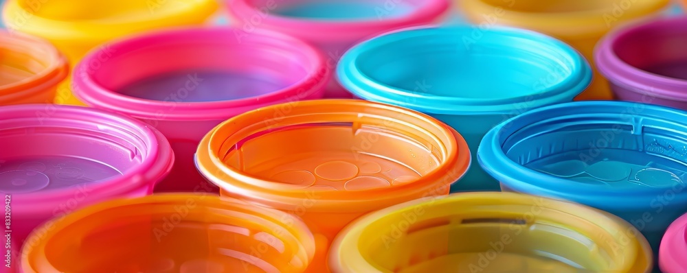 Macro shot of toddler snack cups with spill-proof lids, isolated background, studio lighting enhancing the soft pastel colors Macro shot of toddler snack cups with spill-proof lids, isolated background, studio lighting enhancing the soft pastel colors