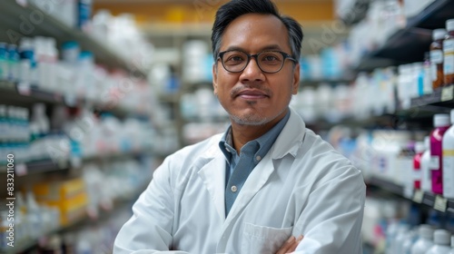 Portrait of Asian Indian pharmacist © Pravinrus