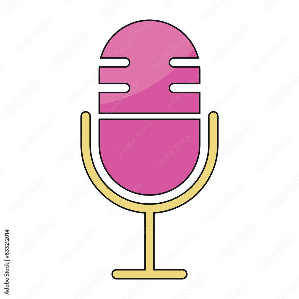 Retro Microphone Illustration Retro Microphone Illustration