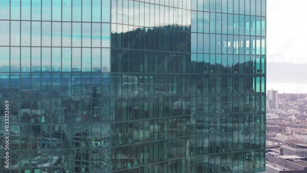 Aerial of Prime Tower, Hardbrücke, Zürich-West