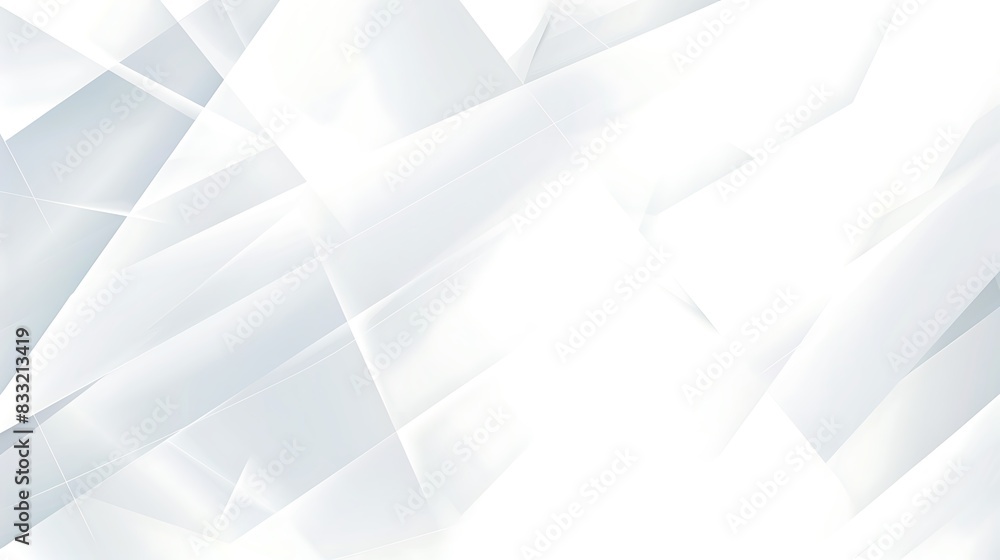 Fototapeta premium Abstract geometric white and gray color elegant background.