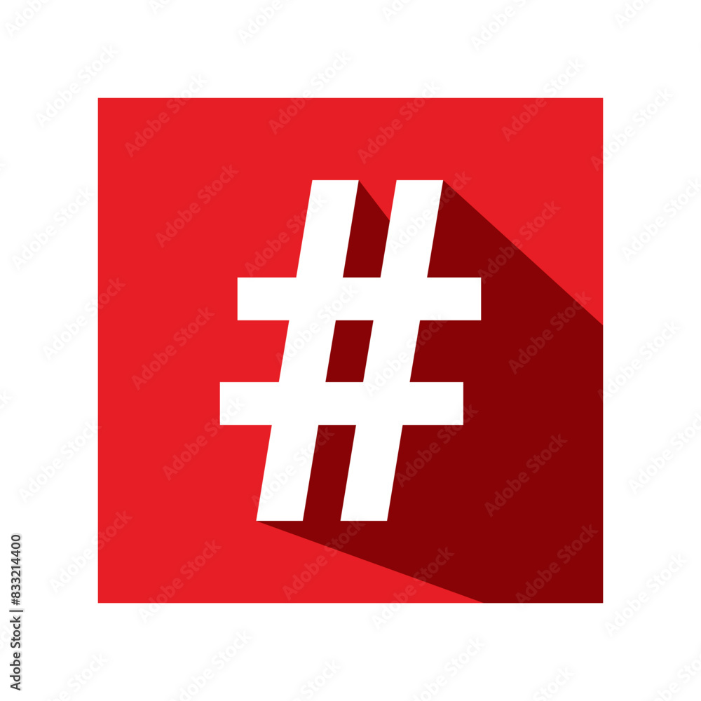 Fototapeta premium Hashtag icon . hashtag sign and symbol. vector illustration. EPS 10