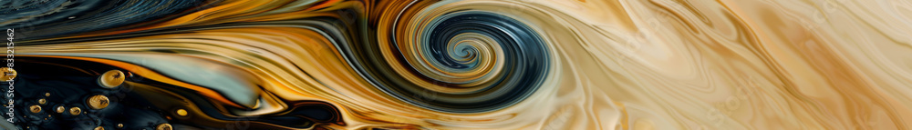 Abstract Organic Swirl in Mustard Yellow and Black Abstract Organic Swirl in Mustard Yellow and Black