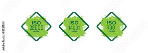 ISO certified sign on white background	