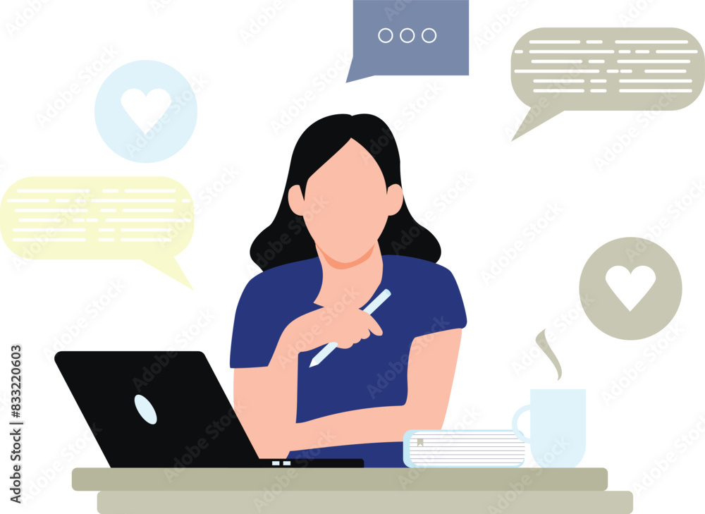 A female is using laptop. A female is using laptop.