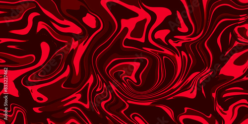 Seamless pattern with red swirls. Abstract ink painting background, Mixture of acrylic paints. Abstract red color acrylic pours liquid marble surface design.	