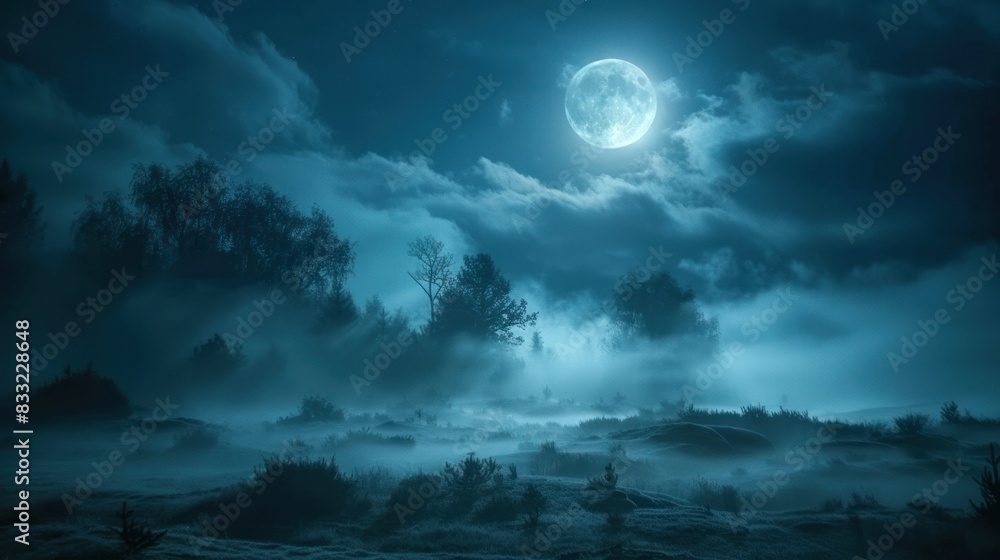 Write a poem about the beauty of a moonlit night, where the darkness is soft and gentle. 
