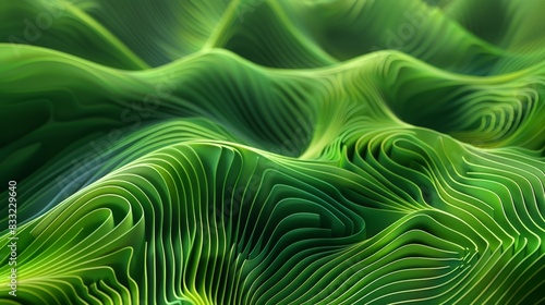 Vibrant Abstract Green Lines Wallpaper Background Inspired by Nature