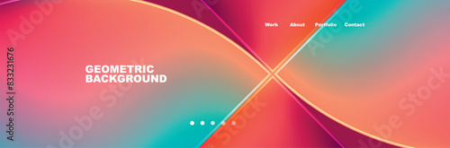 Circle triangle geometric web site page template. Vector Illustration For Wallpaper, Banner, Background, Card, Book Illustration, landing page