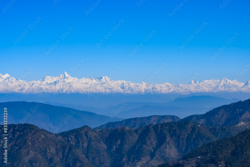 Very high peak of Nainital, India, the mountain range which is visible in this picture is Himalayan Range, Beauty of mountain at Nainital in Uttarakhand, India Very high peak of Nainital, India, the mountain range which is visible in this picture is Himalayan Range, Beauty of mountain at Nainital in Uttarakhand, India