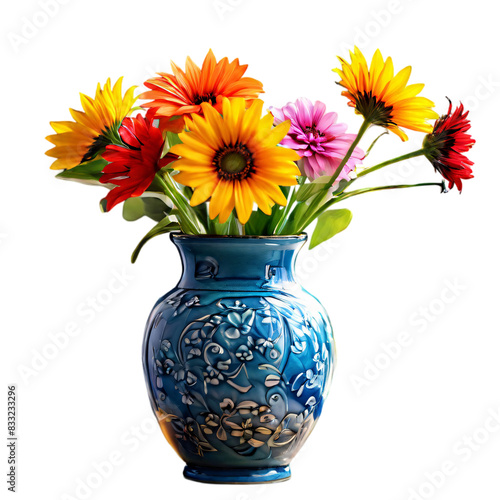 Wallpaper Mural Vase with flower art design with transparent background Torontodigital.ca