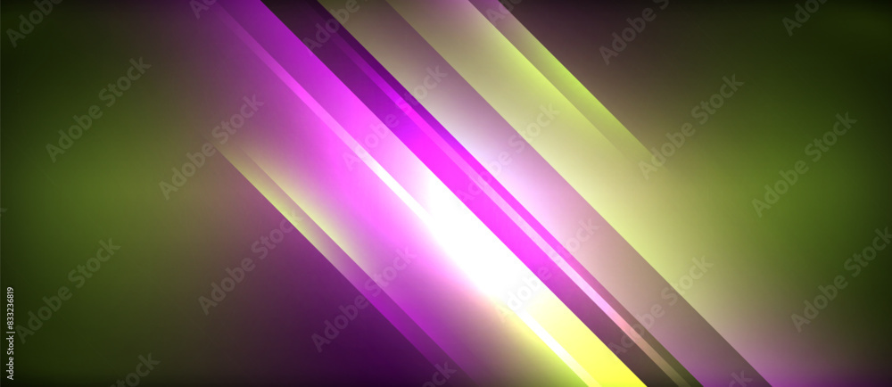 Neon glowing circle rays, light round lines in the dark, planet style neon wave lines. Energetic electric concept design for wallpaper, banner, background Neon glowing circle rays, light round lines in the dark, planet style neon wave lines. Energetic electric concept design for wallpaper, banner, background