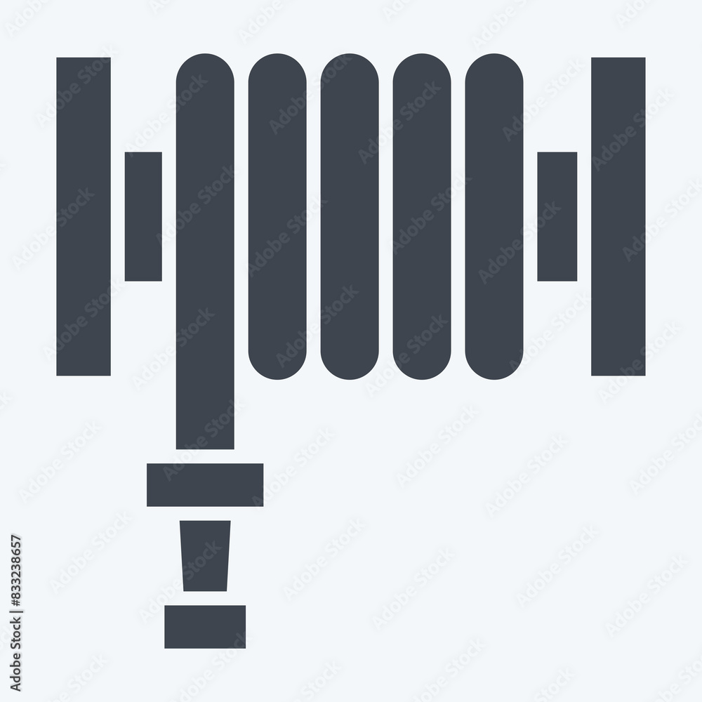 Icon Fire Hose. related to Emergency symbol. glyph style. simple design illustration