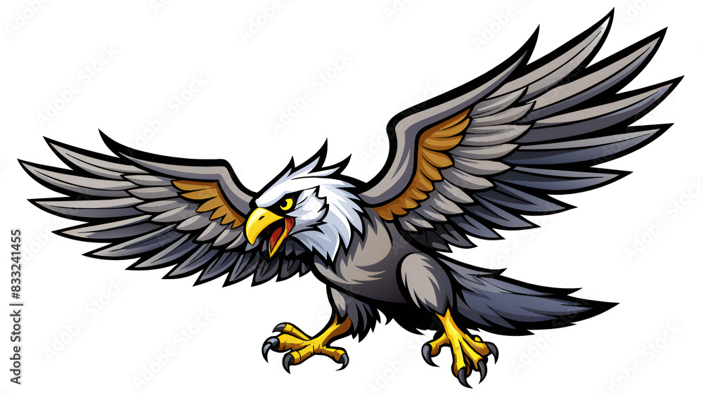 Obraz premium eagle mascot with flying eagle