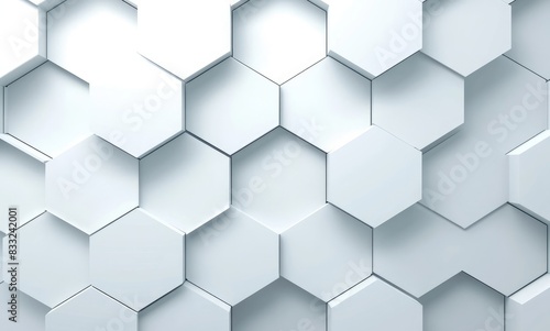 Abstract white background with hexagon pattern for technology  science and medical concept design. Vector illustration .