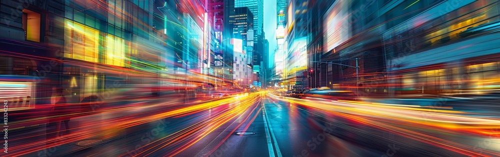 Light flow of traffic on evening city highway Light flow of traffic on evening city highway