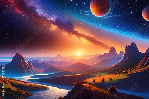 AI conceptual illustration of a Celeststial Universe