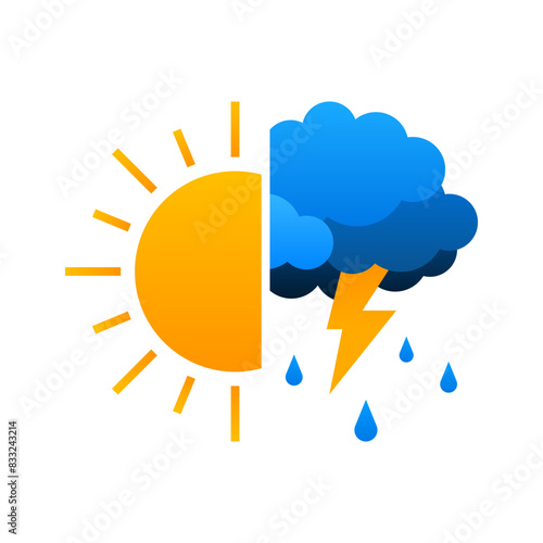 Climate change meteorology weather forecast icon vector design  © Jedsada Naeprai
